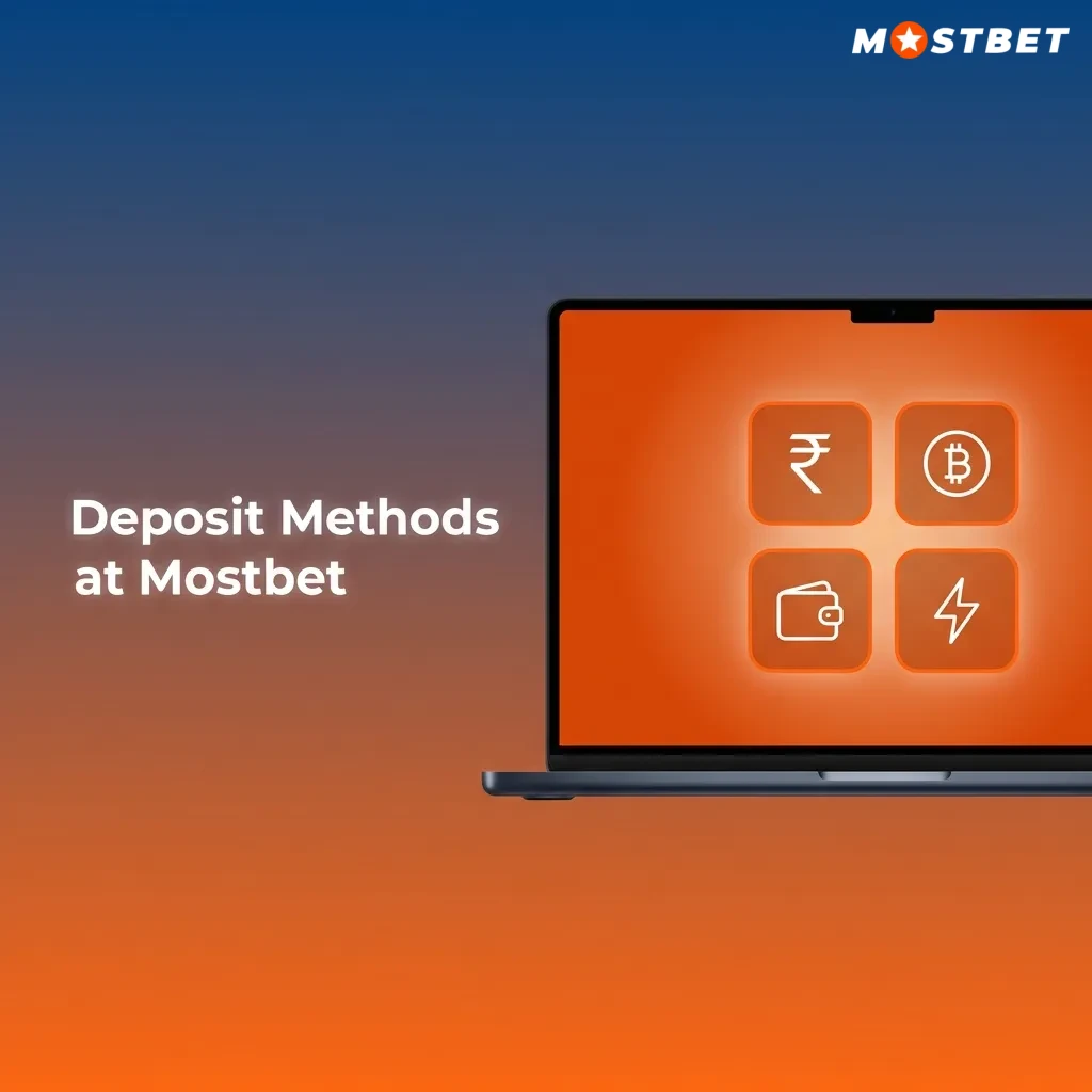 Mostbet deposit screen showing Indian payment options like UPI, cards, and wallets, with steps for fast account funding