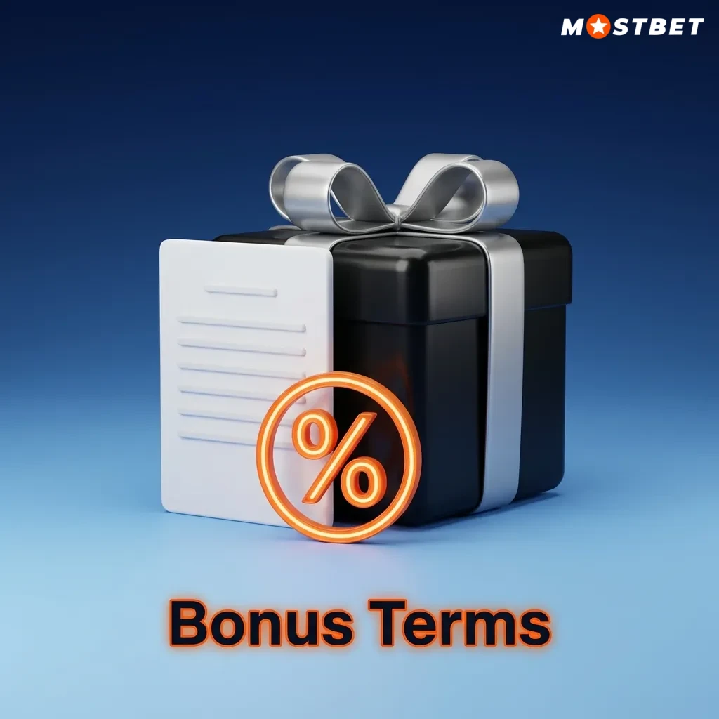 Illustrated “Bonus Terms” guide summarizing key rules, eligibility, wagering requirements, and withdrawal conditions
