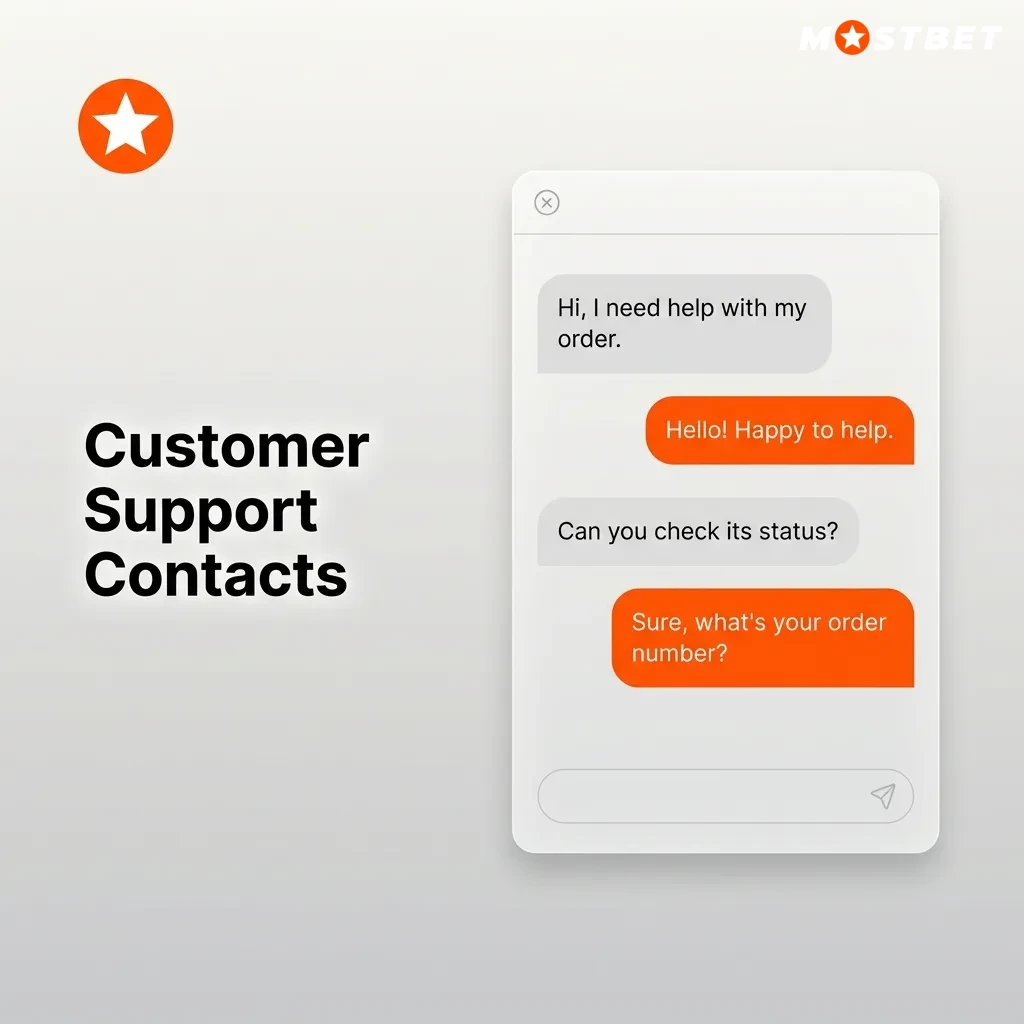 Customer support contact options with icons for live chat, email, phone, and messaging apps for payment help