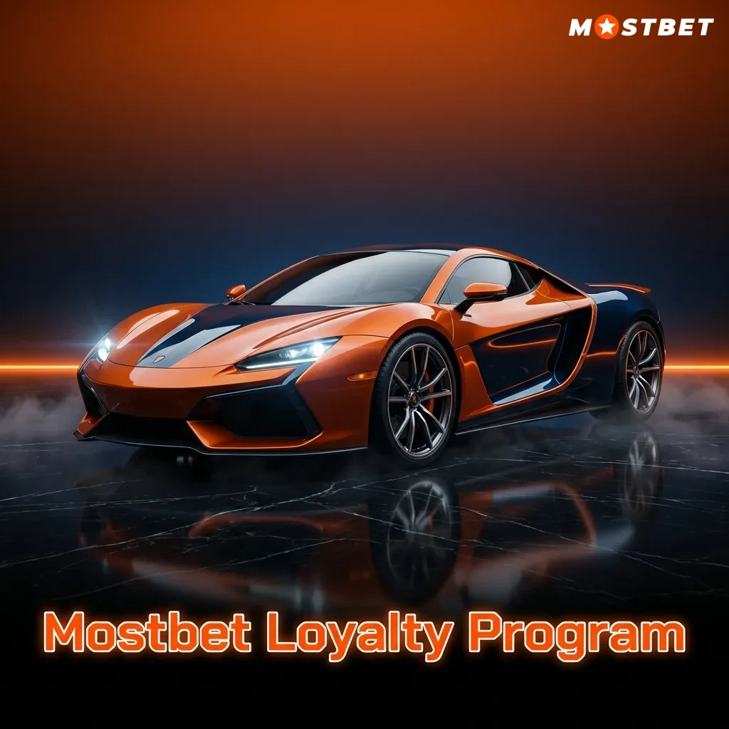 Illustration of Mostbet loyalty program tiers showing points converting to cashbacks, bonuses, and VIP betting rewards