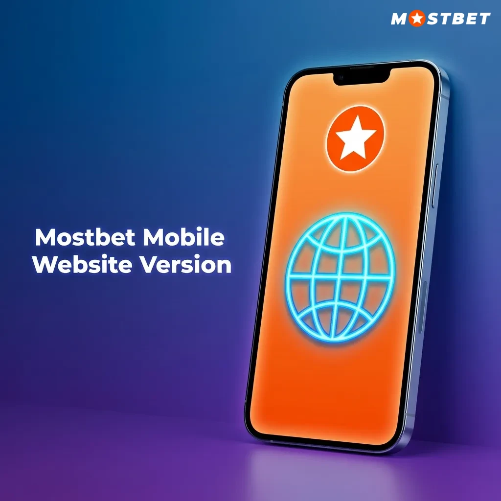 Smartphone showing Mostbet mobile website interface with sports, casino options and menus optimised for Indian users