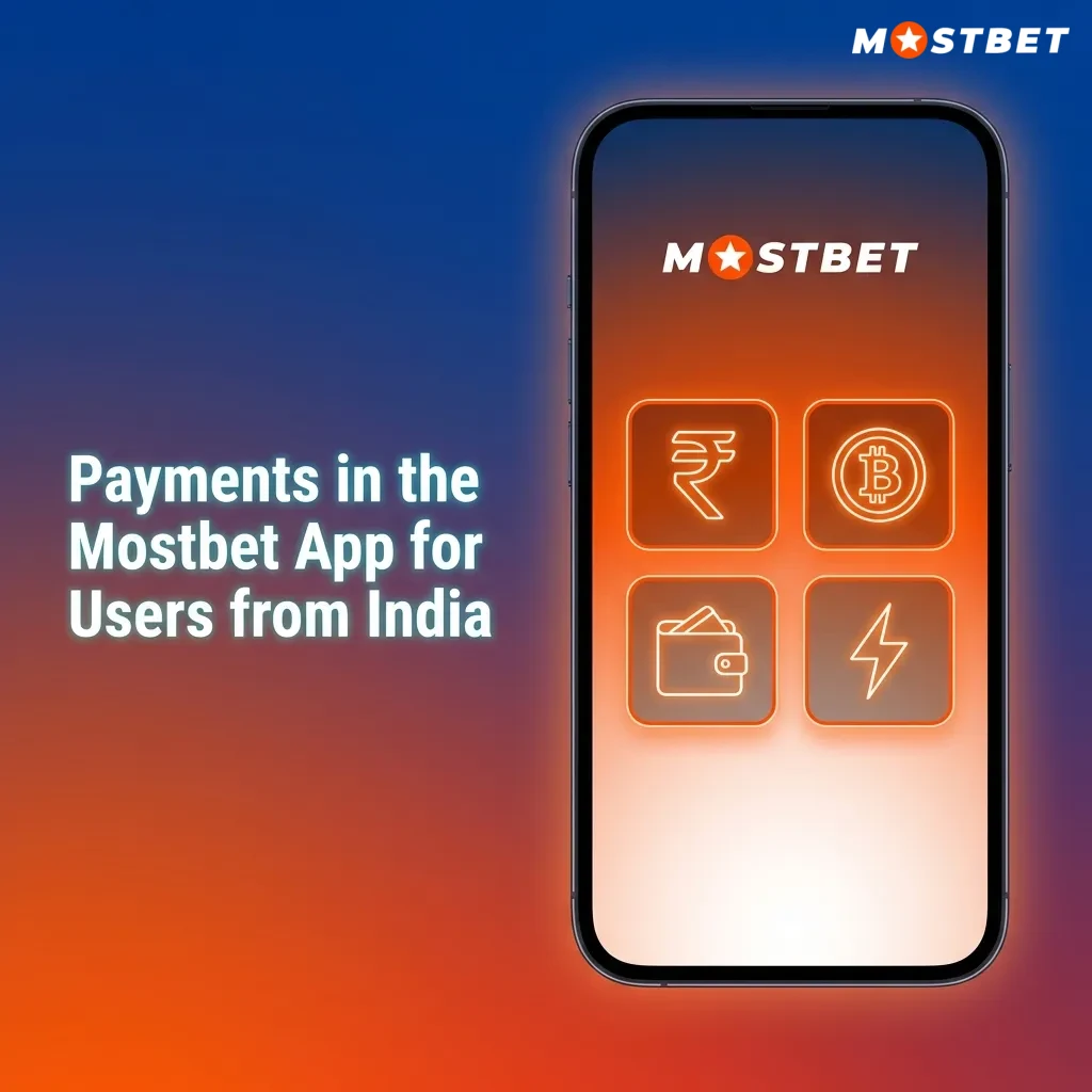 Mostbet app payments screen showing Indian UPI, PhonePe, GPay, PayTM, netbanking and cards in INR