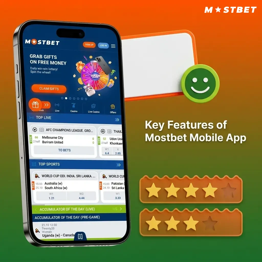 Mostbet mobile app features INR support, UPI payments, welcome bonus, cricket betting, and 24/7 support for Indian players