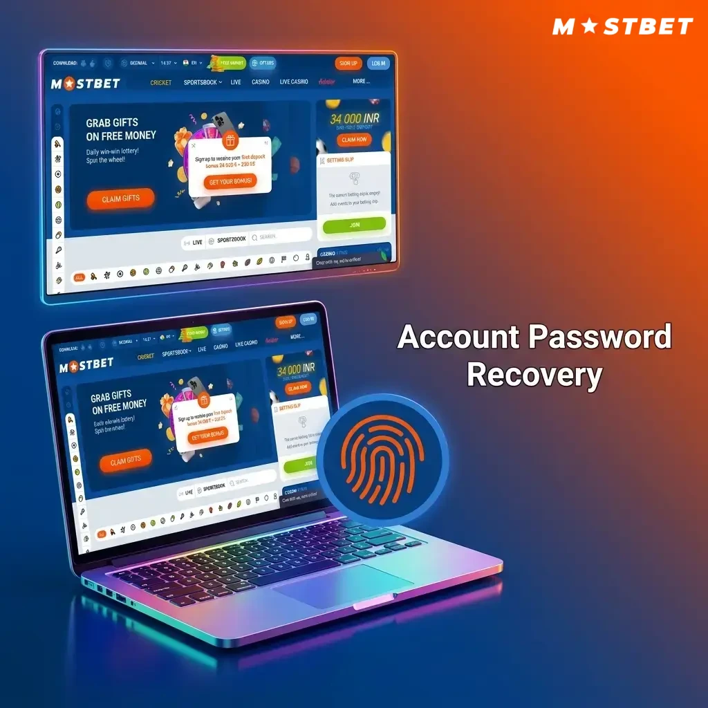 Step-by-step account password recovery process showing forgot password link, verification methods, and reset instructions