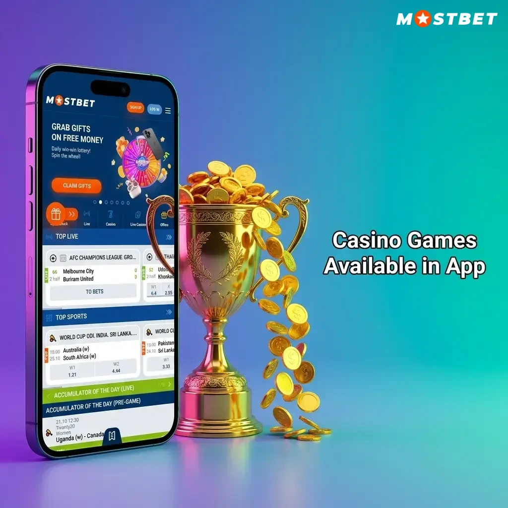 Mostbet app casino games including slots, live dealer, Teen Patti, Andar Bahar, and crash games on mobile