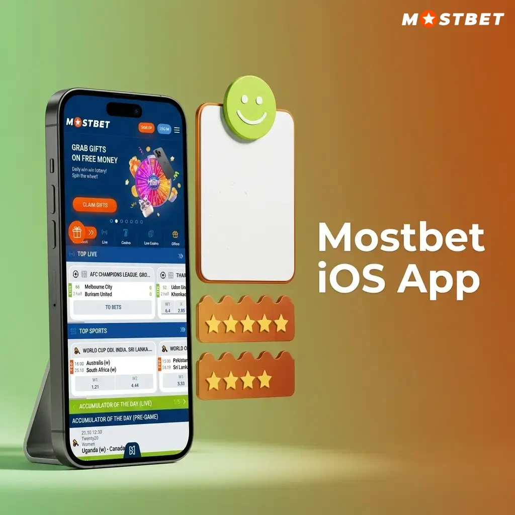 Mostbet iOS app for iPhone and iPad offering free sports betting and casino games download