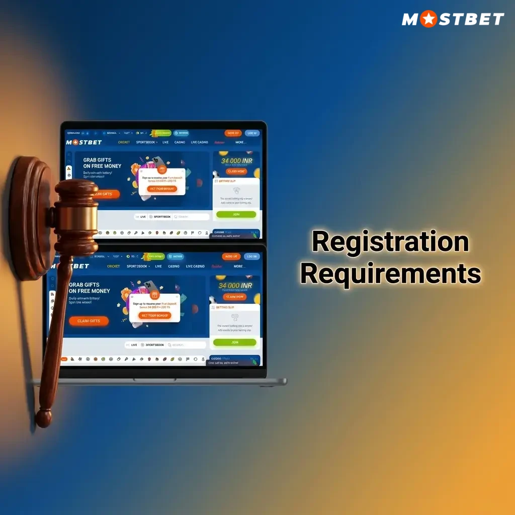 Mostbet registration requirements checklist including age limit, ID verification, and account rules for Indian users