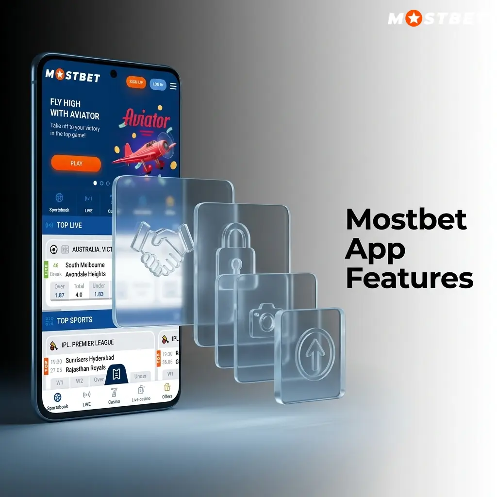 Mostbet app features sportsbook, casino, live betting, INR payments via UPI, and loyalty rewards for Indian users