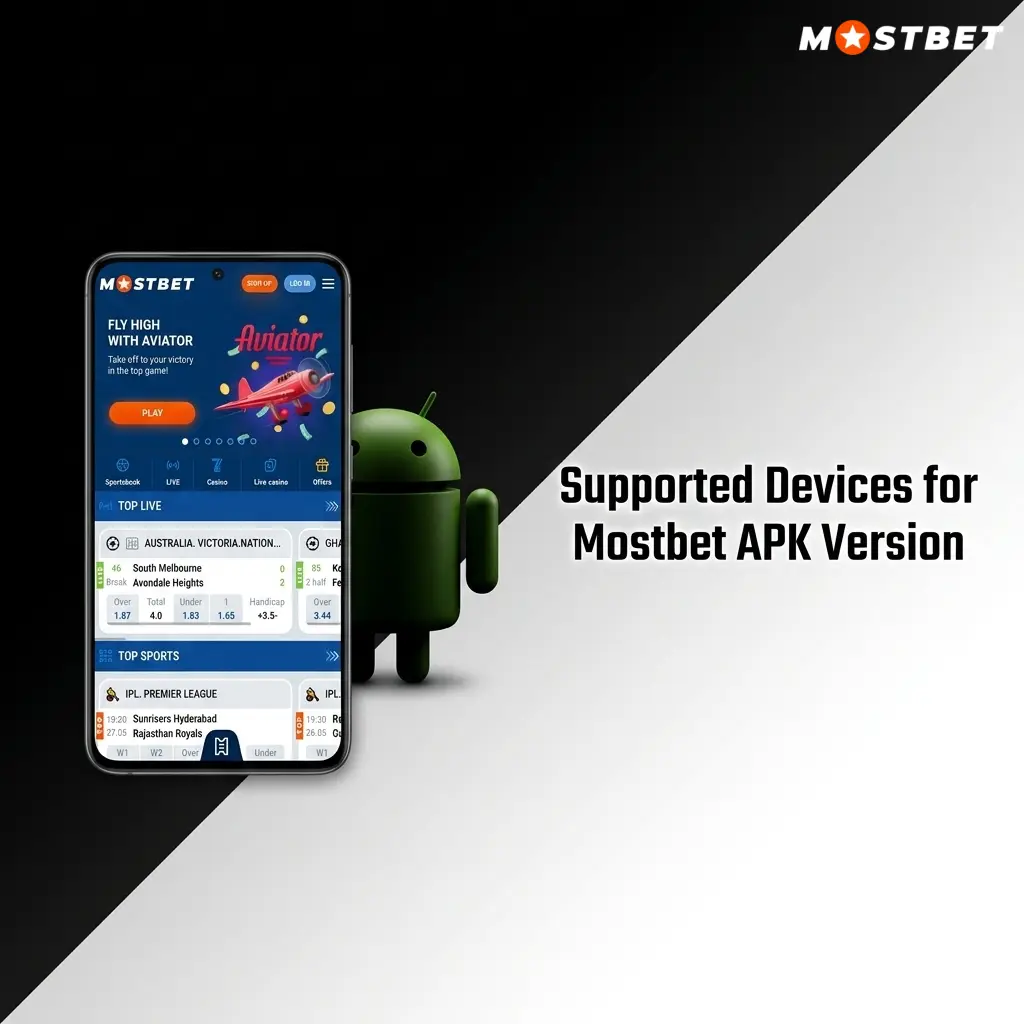 Mostbet APK compatible Android devices including Samsung, Xiaomi, OnePlus, Vivo, Oppo and Google Pixel models in India