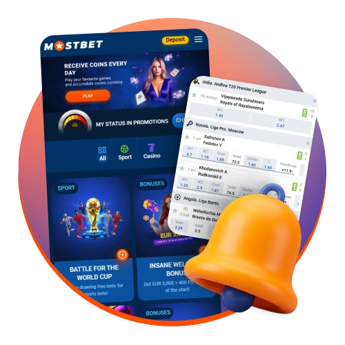 Enable push notifications to receive exclusive bonuses and event updates from Mostbet.
