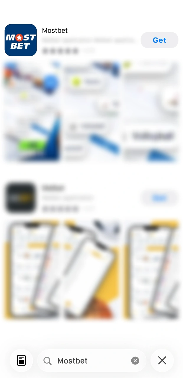 Redirect to the official App Store via the Mostbet iOS app link.