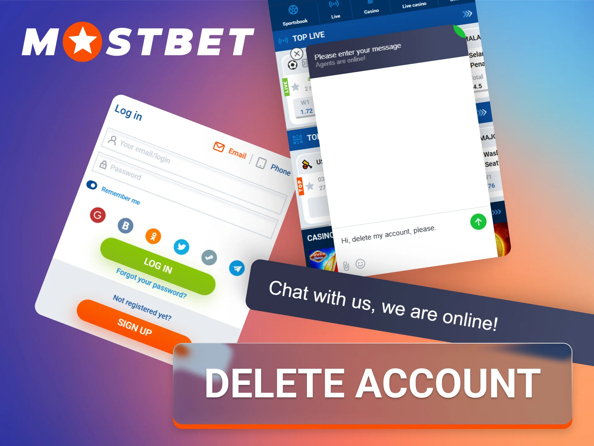 Check how to close or delete your account safely in the Mostbet app.