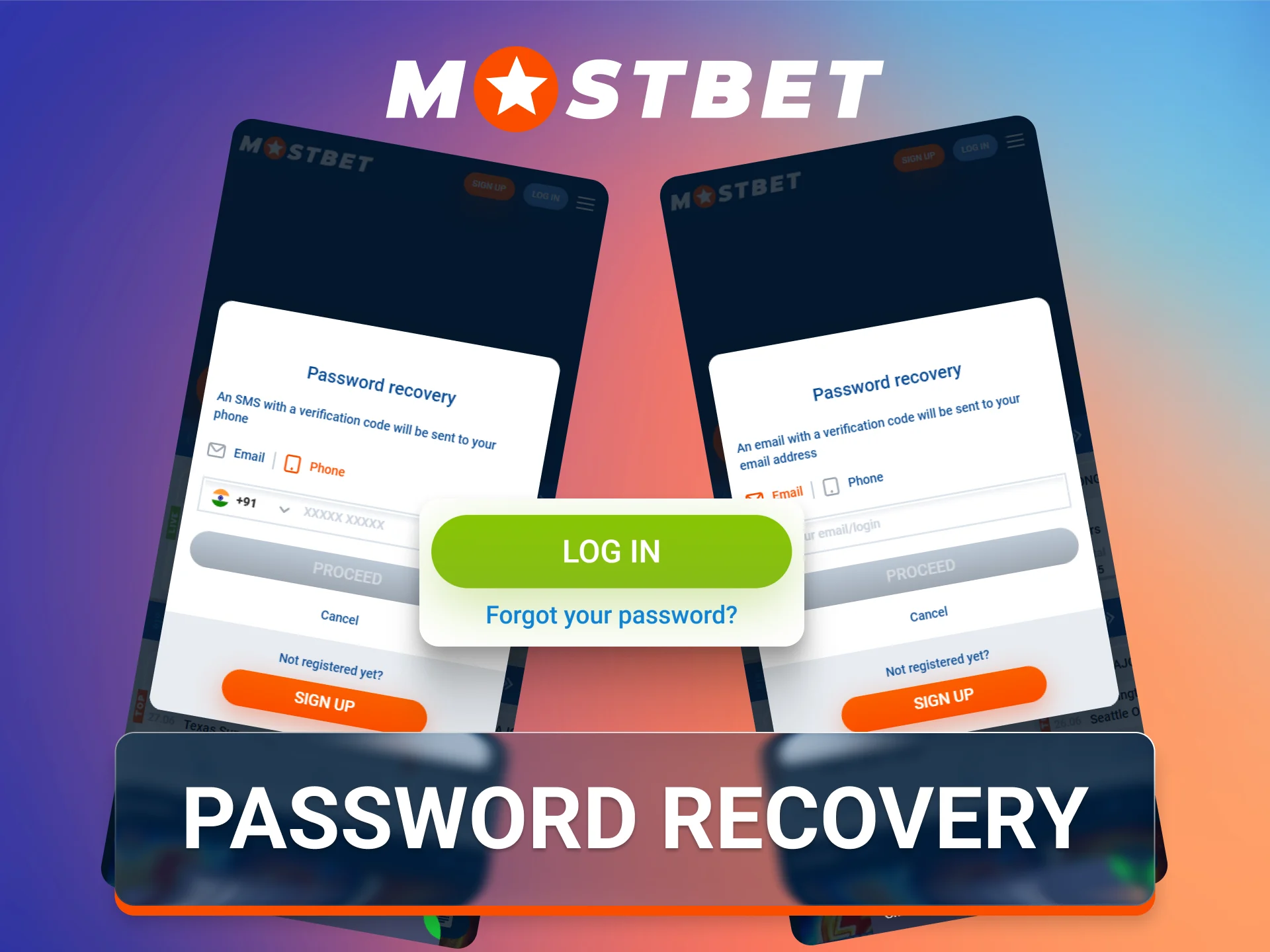 Reset your credentials using the password recovery option if you lose access after registration in the Mostbet app.
